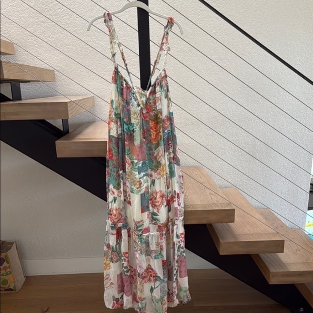 NWT ANTHROPOLOGIE CHIFFON SMOCK MIDI DRESS